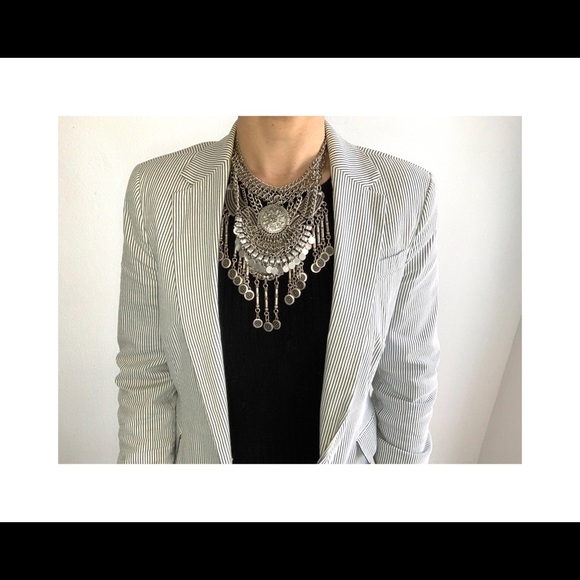 Zara Basic Bitch pinstripe blazer - Picture 7 of 8